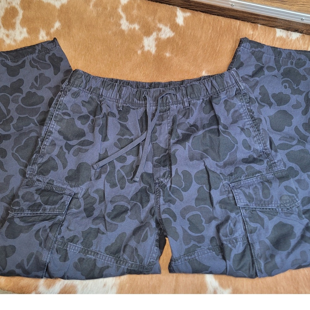 American Eagle Camo Cargo Pants Grey Black Ripstop Streetwear Women Small